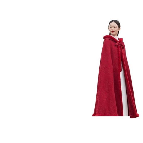 0177衣服装裁剪图纸样板新款版连帽斗篷披风长款汉服女装 - 图3