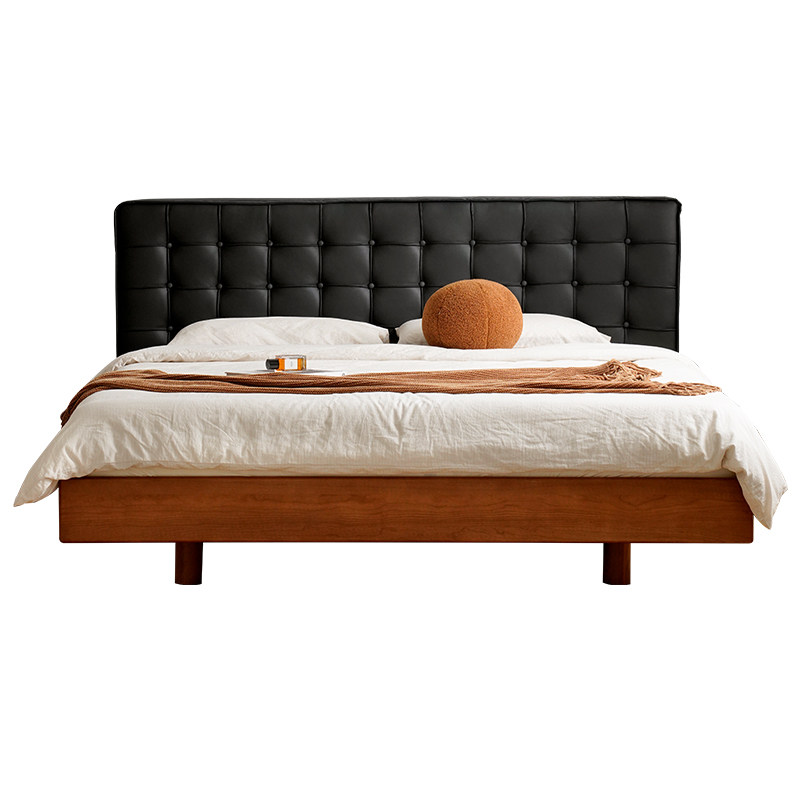 JHill北欧实木悬浮床1.5米日式复古主卧家俱1.8米皮艺软包双人床,淘宝优惠券,粉丝福利购,淘宝优惠卷