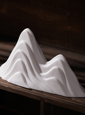 中式手工微景观造景盆栽鱼缸假山陶瓷小摆件家居客厅玄关茶桌装饰