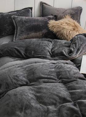 珊瑚绒冬被被子冬季加厚保暖宿舍被套一体全套一整套被褥子棉被芯