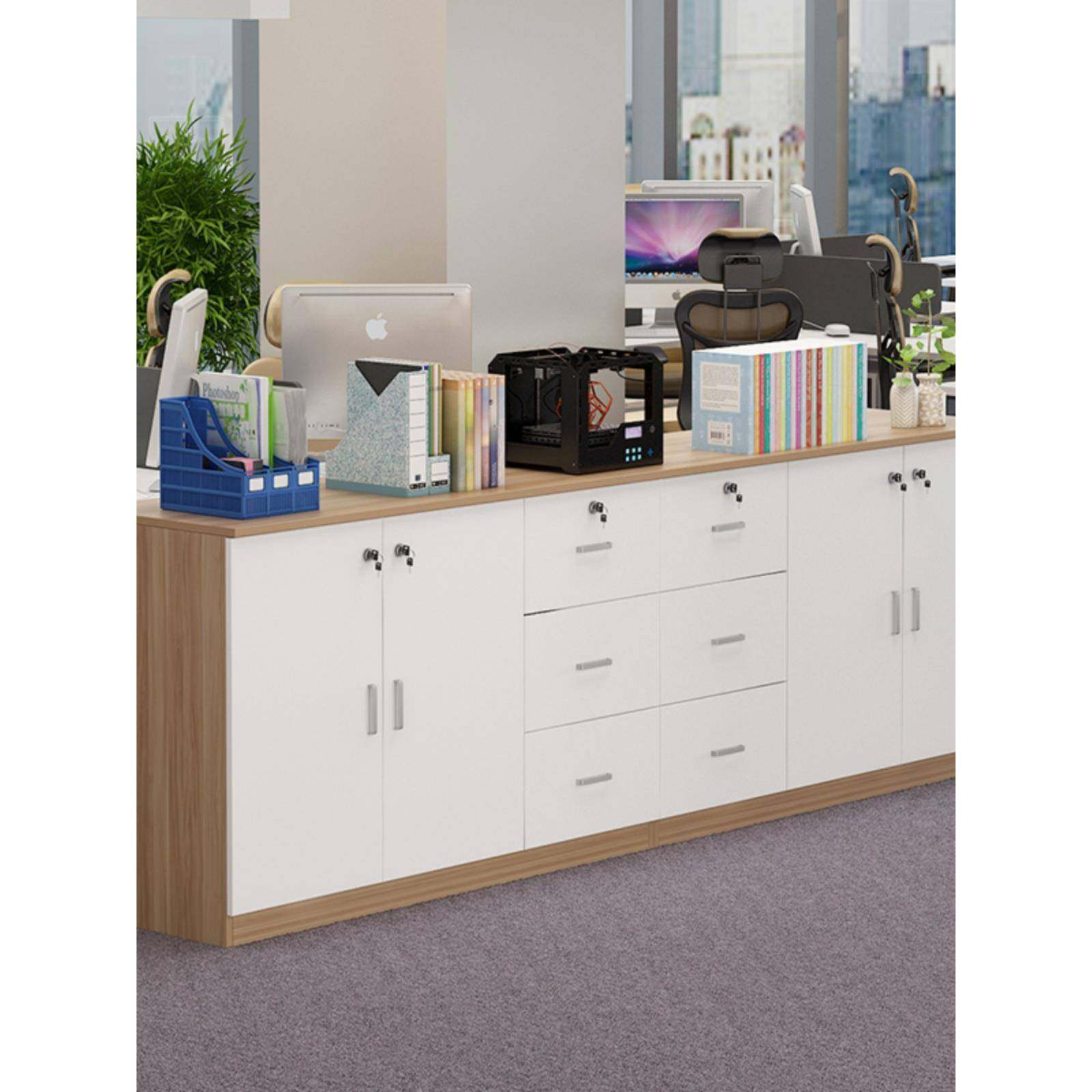 办公室文件柜子木质矮柜带锁储物柜组合柜资料抽屉柜长条柜隔断柜,淘宝优惠券,粉丝福利购,淘宝优惠卷