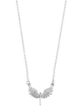 欧美饰品 轻奢小众感高级锁骨链 百搭配饰天使之翼吊坠项链女