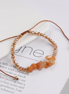 2023欧美网红热卖款彩色米珠编织手链夏季海边沙滩冲浪饰品