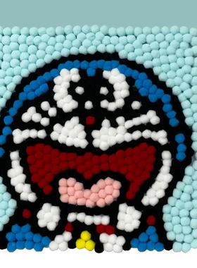 毛球画填充手工装饰画粘贴画数字油画益智孩子解压制作玩具