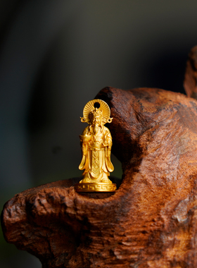 【三清山旗舰店】八宝福禄财神吊坠【祝福发货】精工镀金挂件