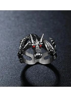 r0109-07  ebay 饰品  个性复古非主流钛钢戒指