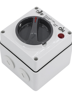 三相户外防水开关32A防雨电源旋钮开关带灯室外工业开关380V IP66