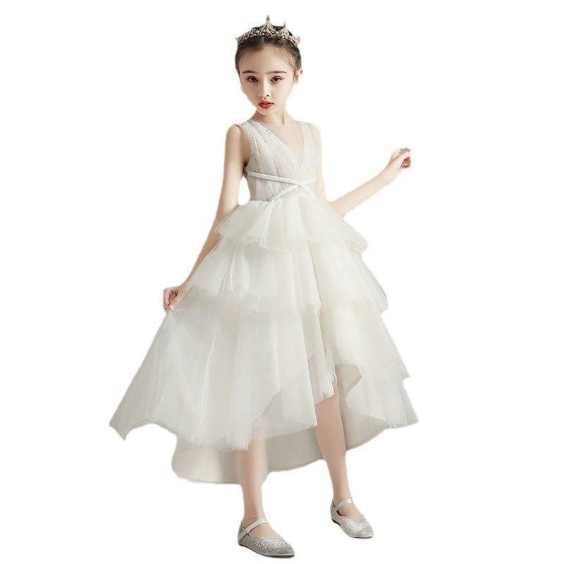 春季长袖蓬蓬走秀婚纱花童演出服纱公主裙新款礼服钢琴儿童主持人,淘宝优惠券,粉丝福利购,淘宝优惠卷
