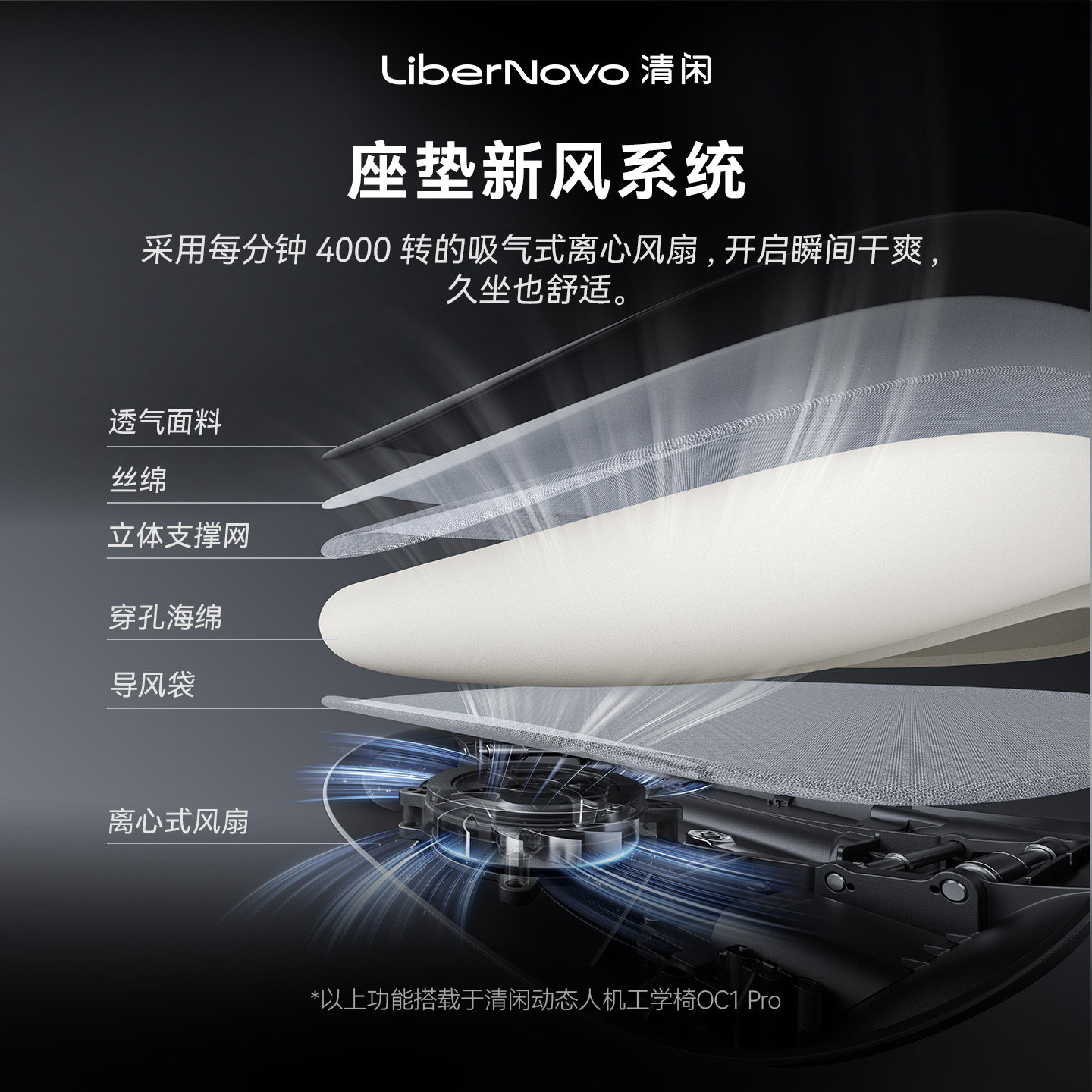清闲LiberNovo动态人机工学椅人体工学椅电脑椅办公椅电竞椅久坐