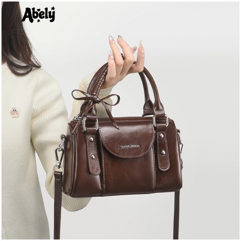 阿贝莉包包女式2025秋冬新款斜挎包女包真皮手提波士顿包保龄球包,淘宝优惠券,粉丝福利购,淘宝优惠卷