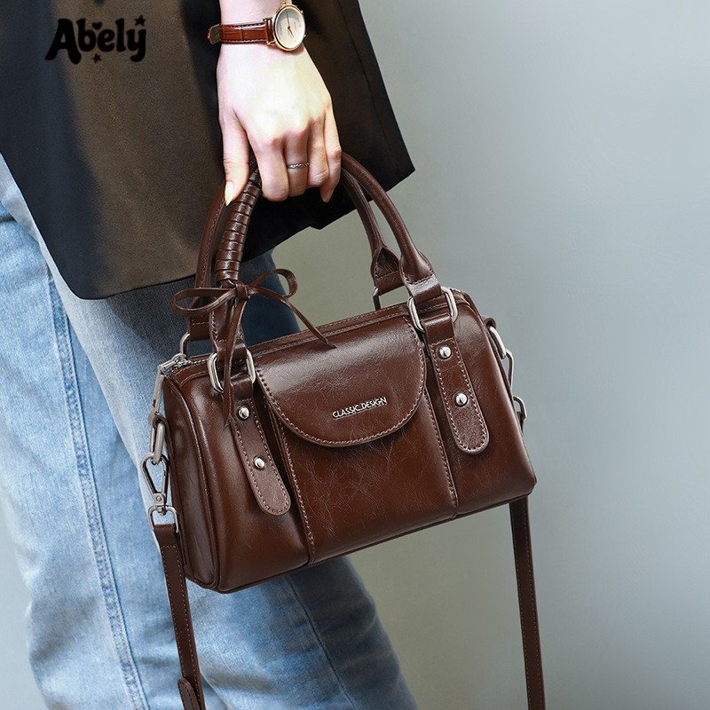阿贝莉包包女式2025秋冬新款斜挎包女包真皮手提波士顿包保龄球包,淘宝优惠券,粉丝福利购,淘宝优惠卷