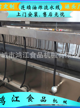 大排油炸线 链条油炸机 肉排油炸设备 牛肉条油炸线带式304不锈钢