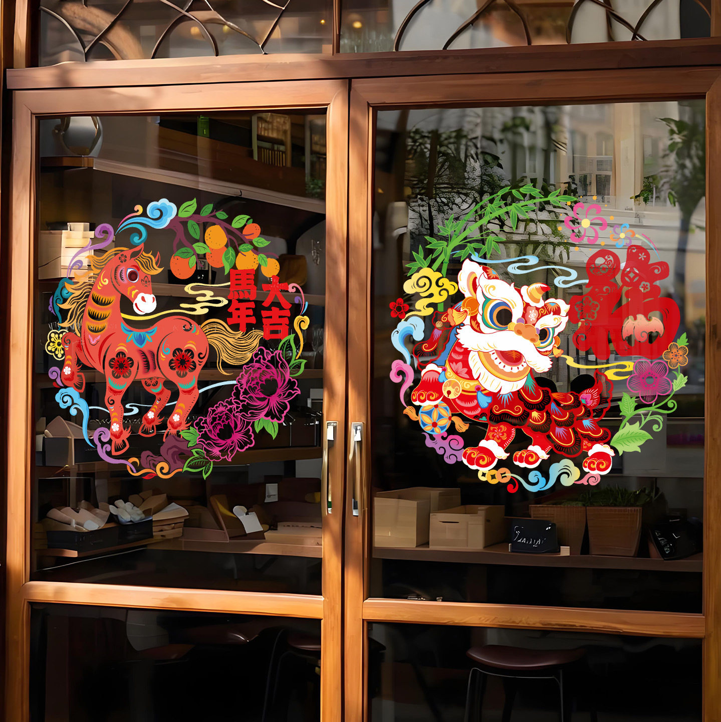 2026新款马年窗花静电贴过新年生肖福字玻璃贴纸春节年画剪纸装饰,淘宝优惠券,粉丝福利购,淘宝优惠卷