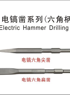 鹰之印工具 电锤电镐 凿镐钎 方头圆头柄尖扁凿子 六角/35A柄
