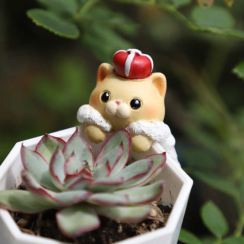 可爱戴帽子猫猫爬缸小摆件创意个性盆栽鱼缸庭院花盆猫咪装饰挂件,淘宝优惠券,粉丝福利购,淘宝优惠卷