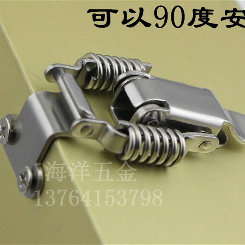 Buckle right angle buckle 304 stainless steel double spring belt lock buckle wooden box padlock buckle box buckle chassis buckle
