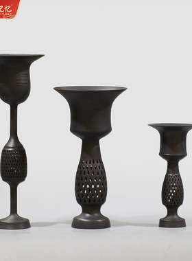 山东博物馆龙山黑陶蛋壳杯摆件