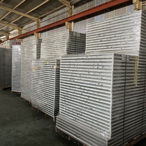 机制岩棉板复合夹芯板净化彩钢板50mm保温防火板隔热洁净板隔墙板 - 图0