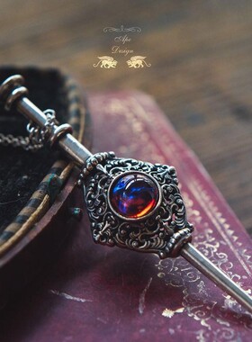 血盟项链925纯银手工制造龙息石吊坠哈利波特神奇动物在哪里魔杖