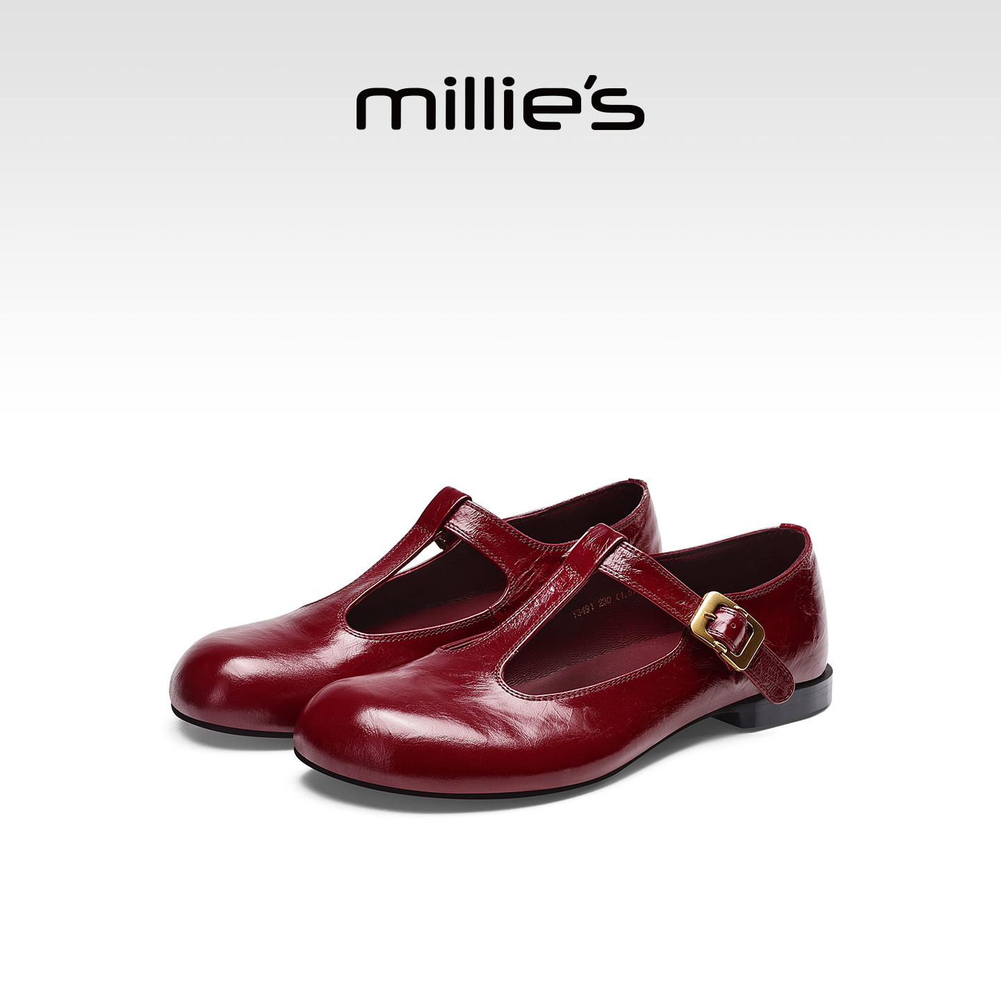 MILLIE'S/妙丽真皮玛丽珍鞋舒适软底丁字带浅口单鞋女鞋春季新款,淘宝优惠券,粉丝福利购,淘宝优惠卷