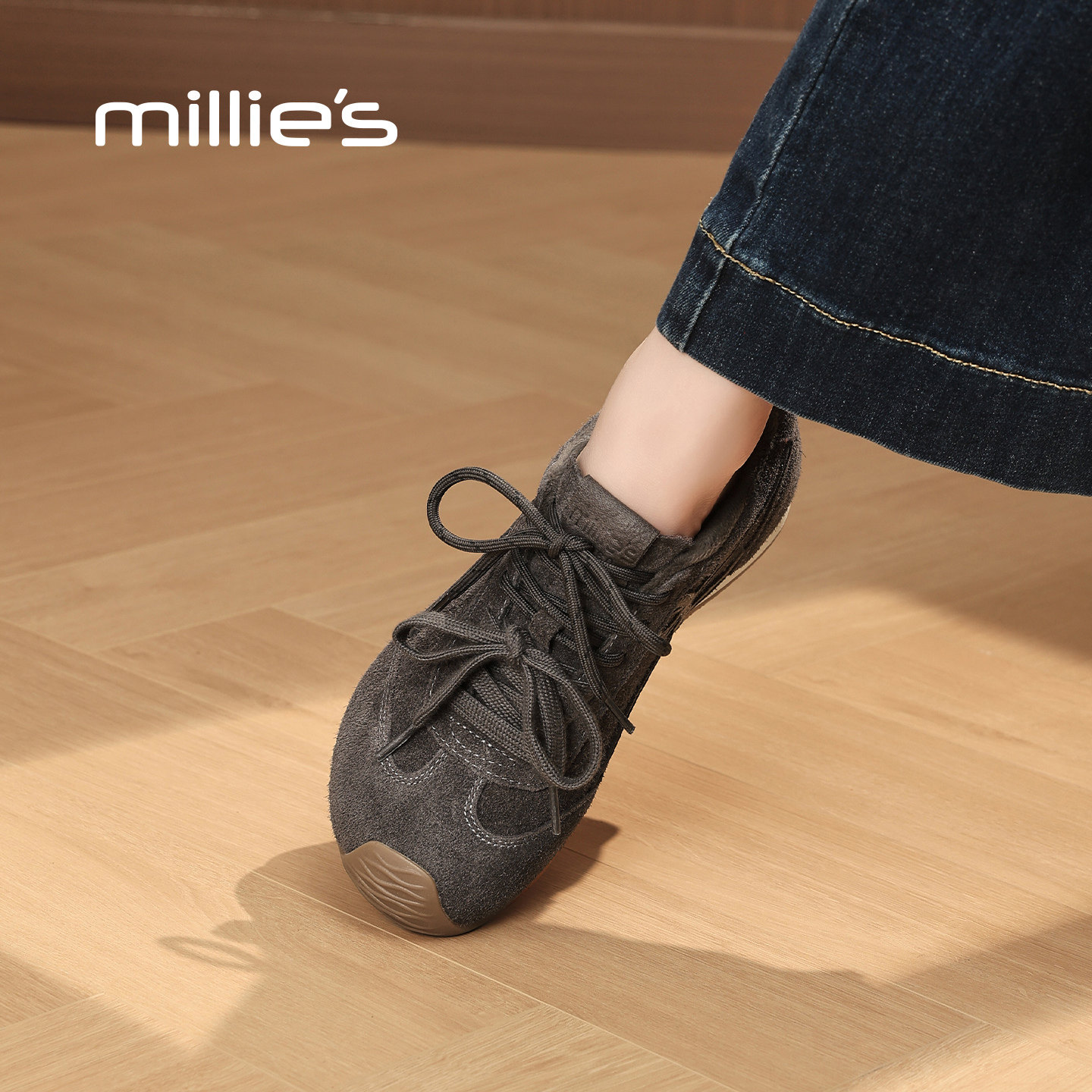 millies妙丽德训鞋女款加棉2025冬季厚底阿甘运动鞋棉鞋增高复古,淘宝优惠券,粉丝福利购,淘宝优惠卷