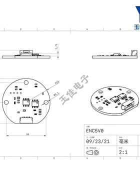 RS485 MODBUS多摩川通信磁编码器高精度14位电机编码器角度传感器