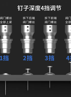 迷你吊顶枪 一体射钉枪小型消音炮钉枪水电水泥线槽安装修射钉枪