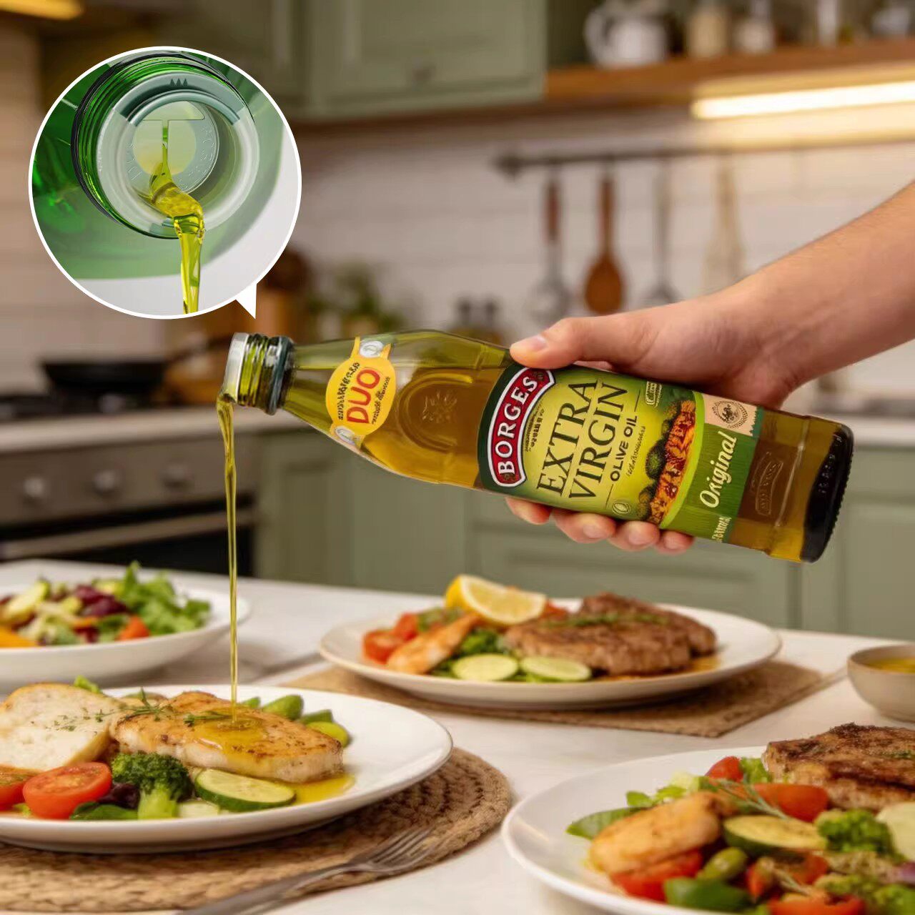 Borges/伯爵西班牙原装进口家用特级初榨食用橄榄油瓶装125ml*2