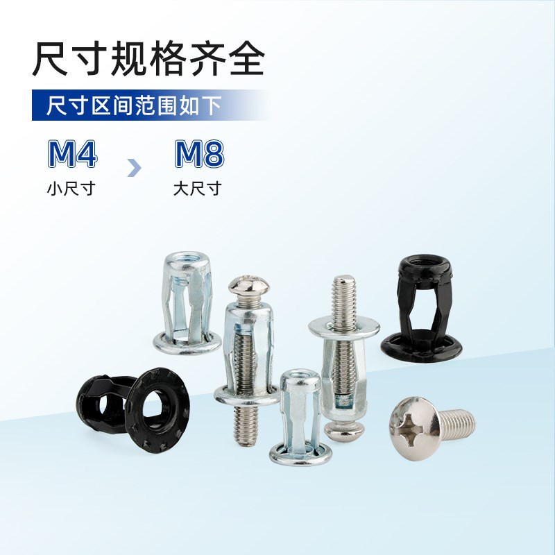 杰克螺母花瓣螺母镀锌膨胀螺丝灯笼杰克拉铆折叠拉铆中空壁虎M4M6 - 图1