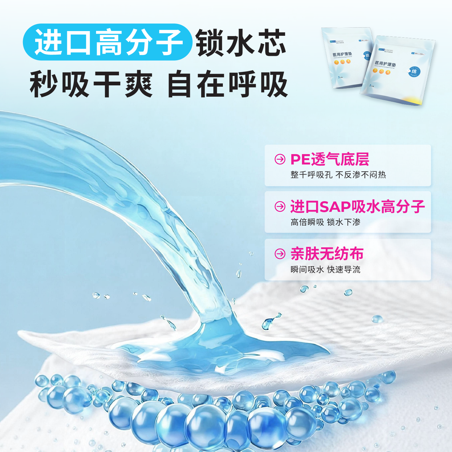 相达医用安睡裤械字号卫生巾女经期专用护理垫姨妈安心裤生理垫巾