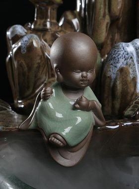 陶瓷桌面摆件工艺品新中式风创意复古办公室陶瓷送礼陶瓷摆件