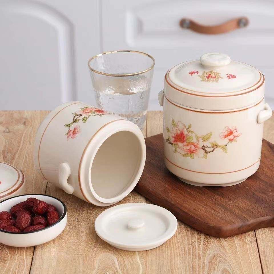 陶瓷家用隔水炖盅带盖双盖汤盅燕窝蒸蛋盅甜品盅煲汤罐商用小炖罐,淘宝优惠券,粉丝福利购,淘宝优惠卷