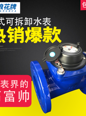 法兰水表dn100/150/80/50浪花连云港可拆卸自来水家用国标水车表