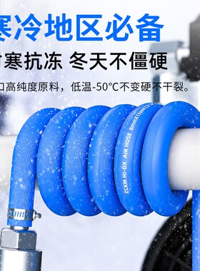 空压机气管高压防爆风炮专用管喷漆气动软管子防冻小气泵汽修8mm