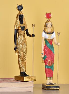 埃及旅游雕塑摆件现代简约家居大厅装饰法老摆设埃及古代传奇人物