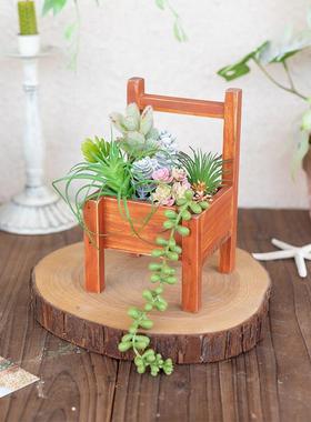 阿楹 可爱治愈ins田园多巴胺小摆件花园阳台装饰仿真花架拍照道具