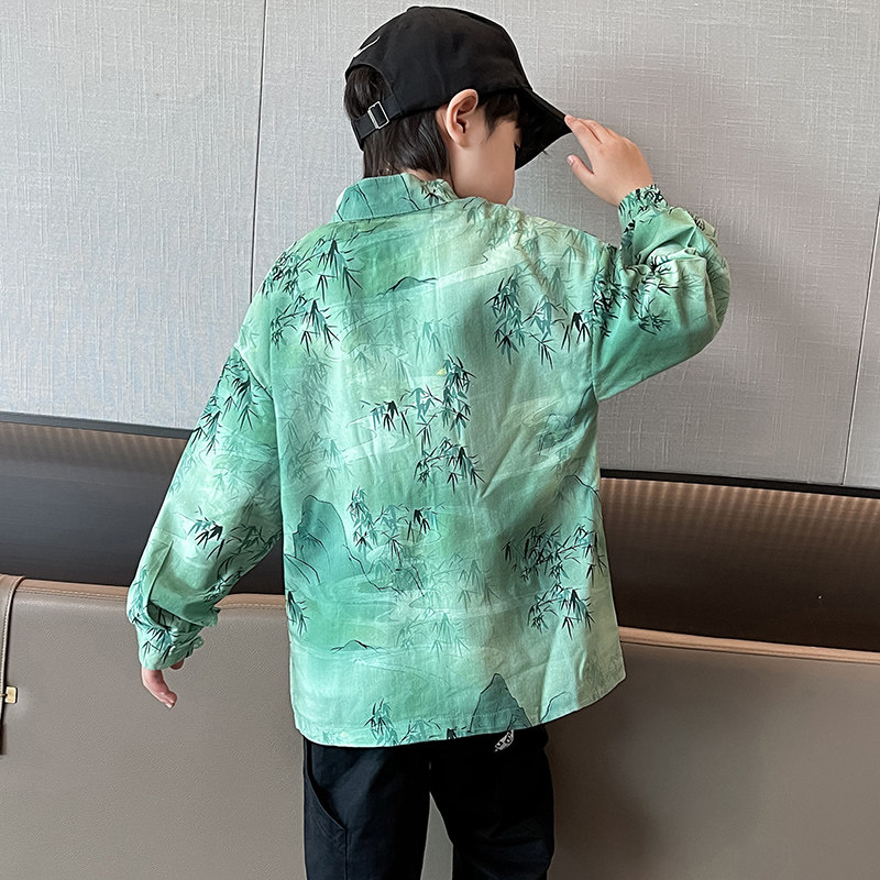 儿童装男童汉服秋装2023新款古风秋季唐装男孩外套秋款大童中国风,淘宝优惠券,粉丝福利购,淘宝优惠卷