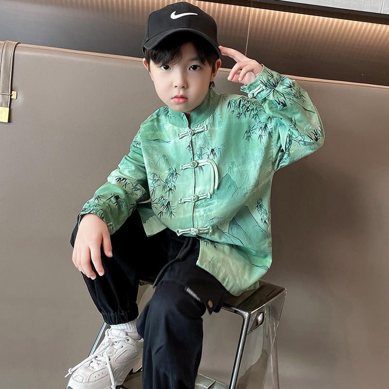 儿童装男童汉服秋装2023新款古风秋季唐装男孩外套秋款大童中国风,淘宝优惠券,粉丝福利购,淘宝优惠卷