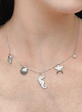 JOOMiLiM茱蜜商场同款海岛日记项链星星贝壳小众设计度假风锁骨链