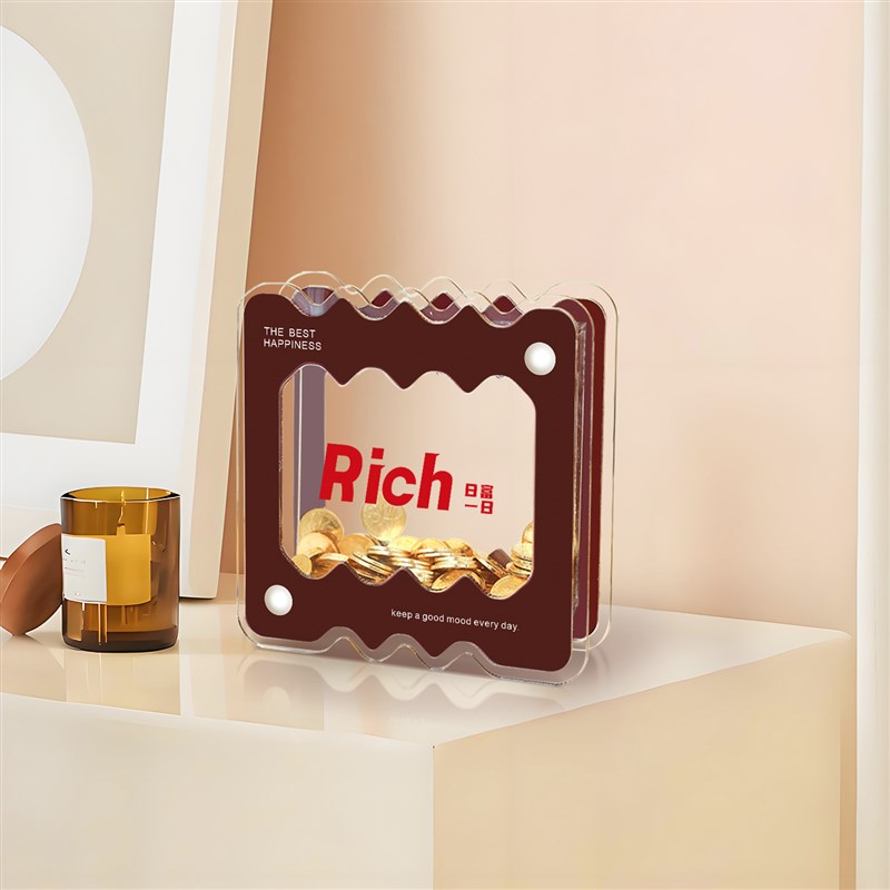 硬币收纳盒透明创意储蓄储钱罐可取存开业礼物零钱罐展示盒多功能 - 图1