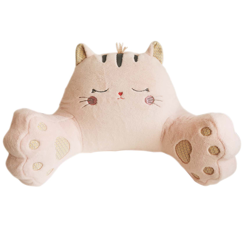 学爸可爱毛绒床上可拆洗卡通读书抱枕腰靠枕卧室学生飘窗靠背垫 - 图3