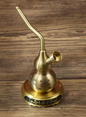 小铜记黄铜百福水烟壶便携烟斗旱烟丝四用烟嘴过滤器摆件男士礼物