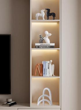 现代软装高级感电视柜子两边摆件高档客厅餐边玻璃酒柜家居装饰品