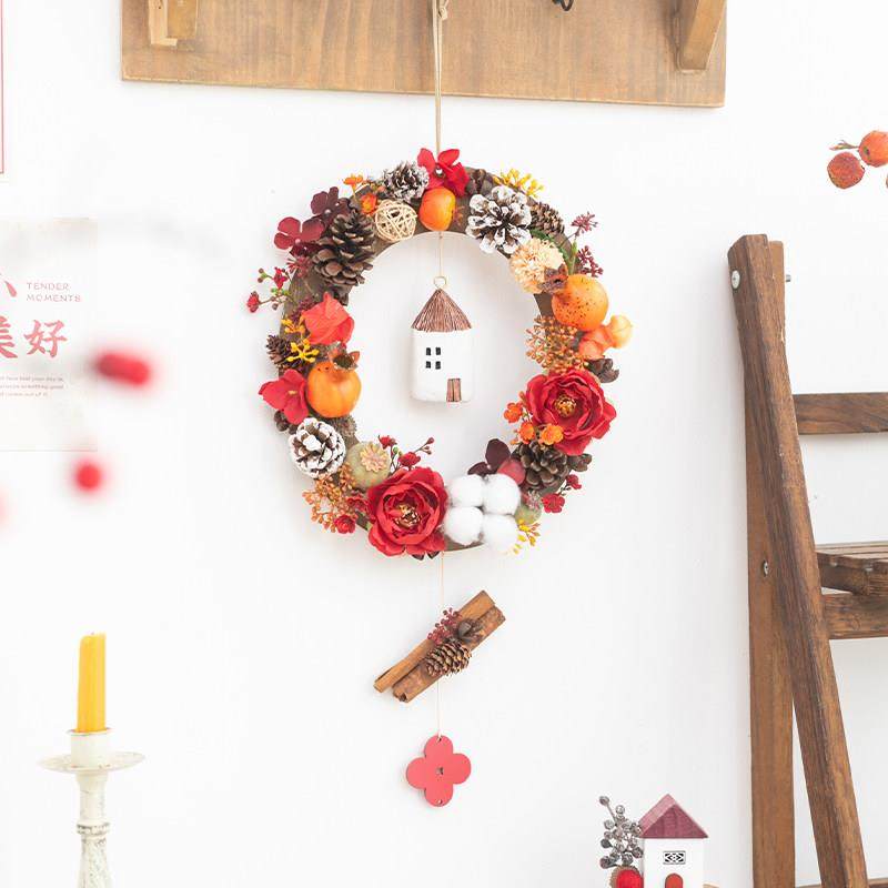 阿楹 可爱2025玄关墙面遮丑装饰挂件圣诞新居客厅卧室门过年花环,淘宝优惠券,粉丝福利购,淘宝优惠卷