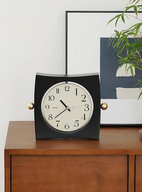 ins轻奢时尚桌面时钟电视柜装饰摆饰客厅玄关卧室高级感静音座钟