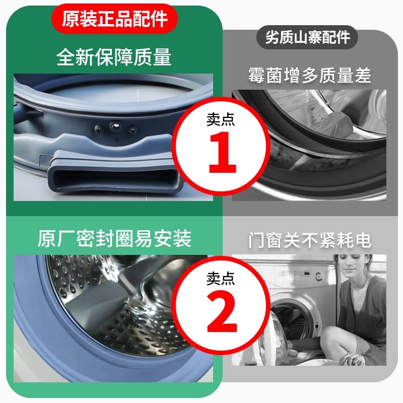 TG80V3213适用TG80V86WMDY5小天鹅洗衣机门密封圈窗垫TG80V62ADS5 - 图1