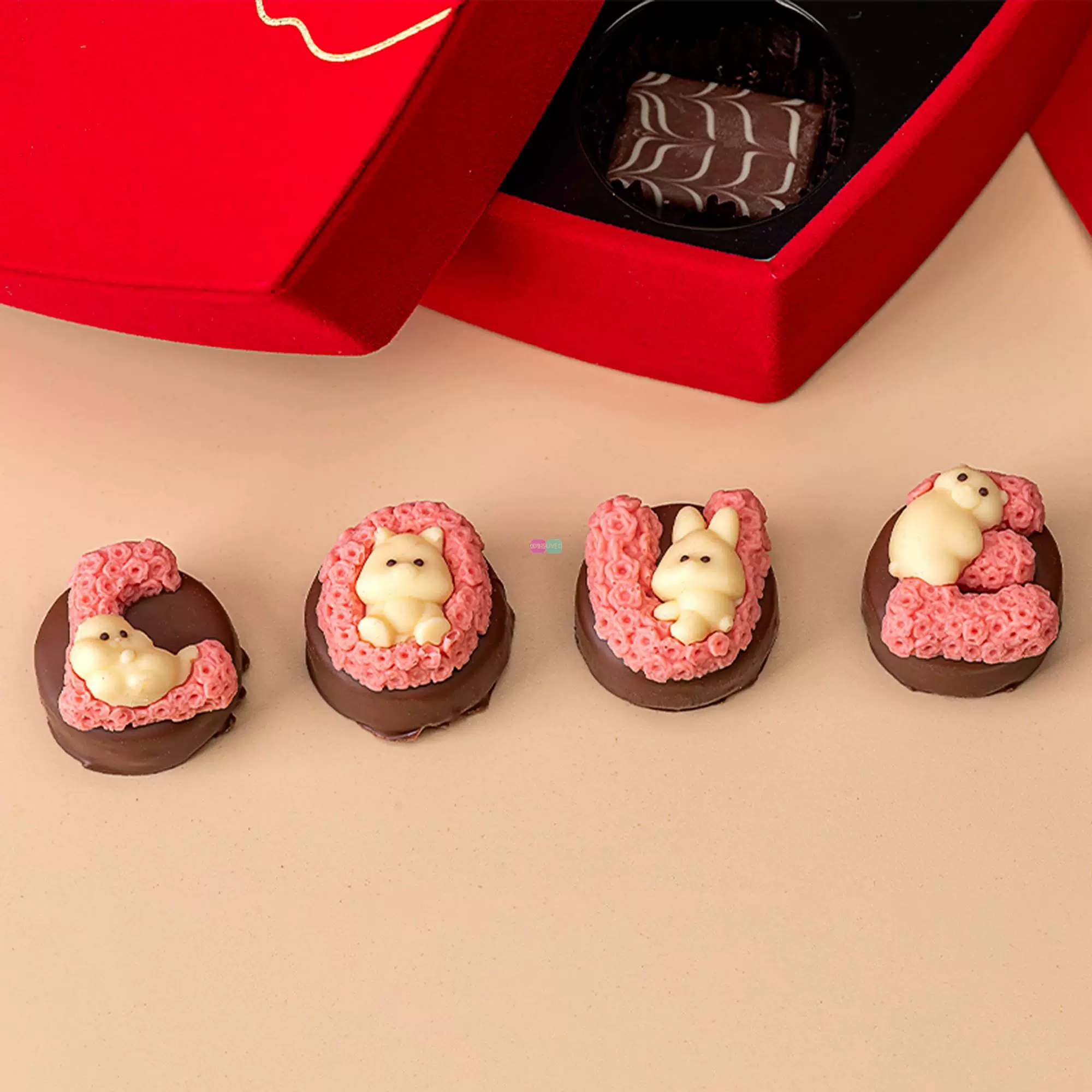 Изысканный подарок Choco Choco Choco Choco чистое кокосовое масло LOVE шоколадная подарочная коробка 100 г для девушки