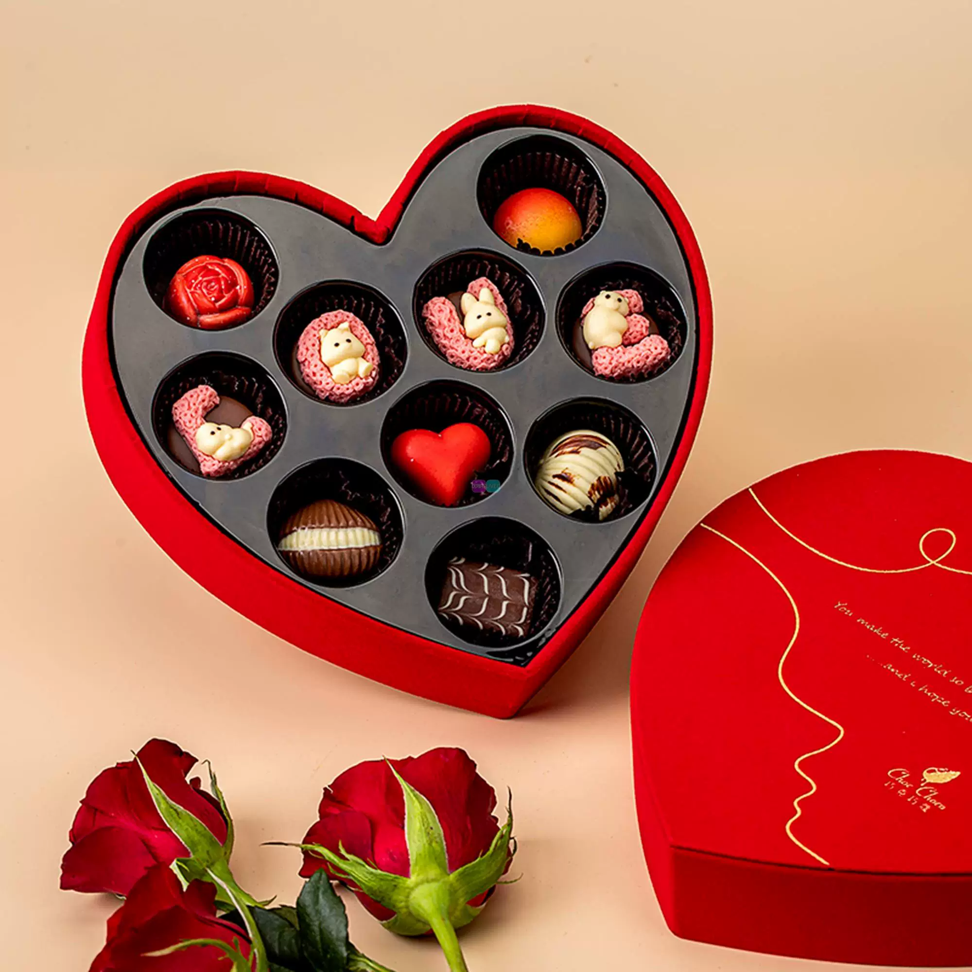 Изысканный подарок Choco Choco Choco Choco чистое кокосовое масло LOVE шоколадная подарочная коробка 100 г для девушки