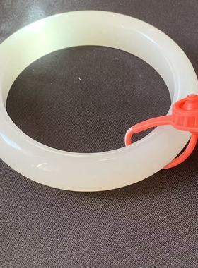 和田玉白玉正圈平安镯女款正圈