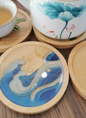 茶杯垫非遗传统掐丝珐琅画手工制作材料团建定制新手diy景泰蓝